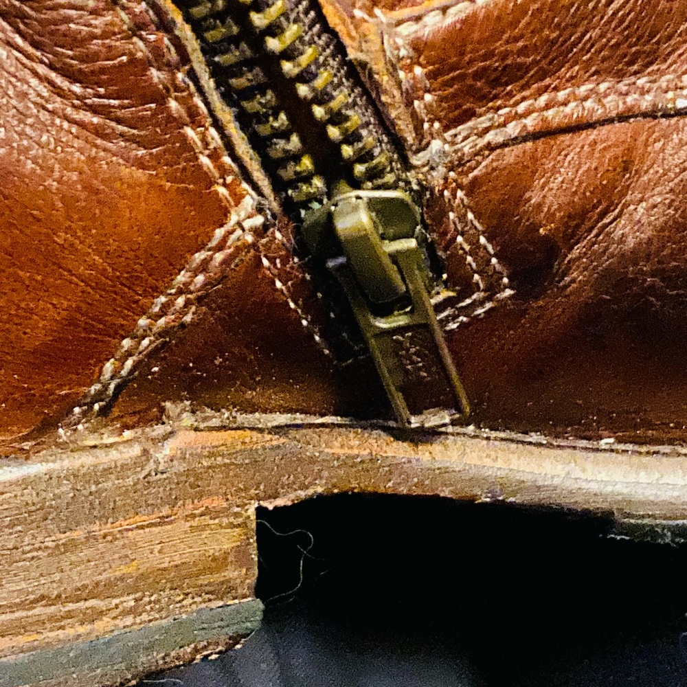 Bed|Stu Knee High Lace-Up Women's Leather Boots - Brown - Size 8 - Picture 8 of 16